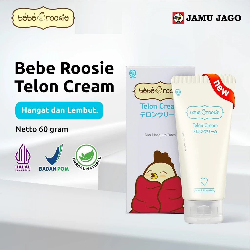 Bebe Roosie Telon Cream 60gr / Telon krim untuk bayi Kemasan Baru