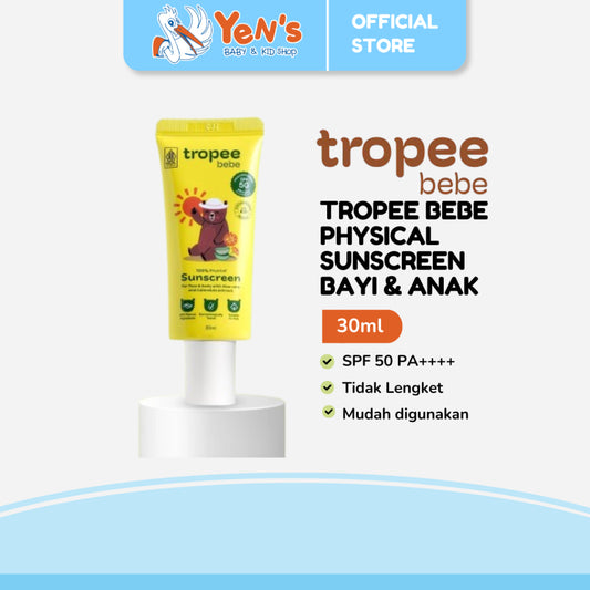 Tropee Bebe Physical Sunscreen 30ml - Sunscreen Bayi & Anak SPF 50 PA++++