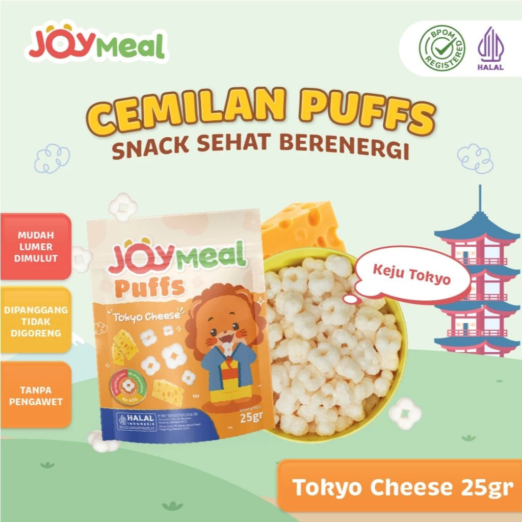 JoyMeal Puffs 25 gr | Cemilan Anak Snack Sehat Berenergi Rasa Khas Jepang Tokyo ( HALAL )