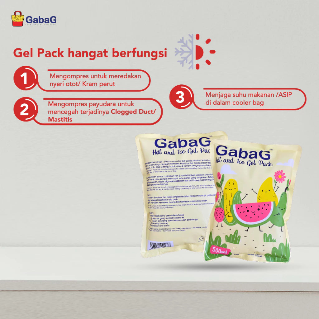 GabaG - Hot/Ice Gel Pack 500 gram Food Fruit | Pendingin Asi