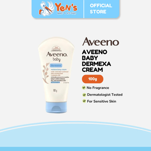 AVEENO Baby Dermexa Cream 100g - Krim Pelembap Kulit Bayi Kering & Sensitif Selama 24 Jam