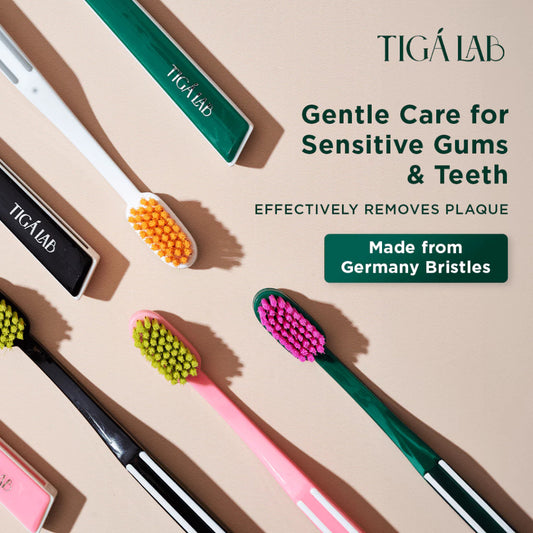 TIGA LAB Gentle Pro Toothbrush - Sikat Gigi Bulu Sikat Lembut (Soft) Dengan Teknologi Jerman