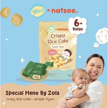 Grouu Crispy Rice Cake - Cemilan Anak NO MSG - HALAL