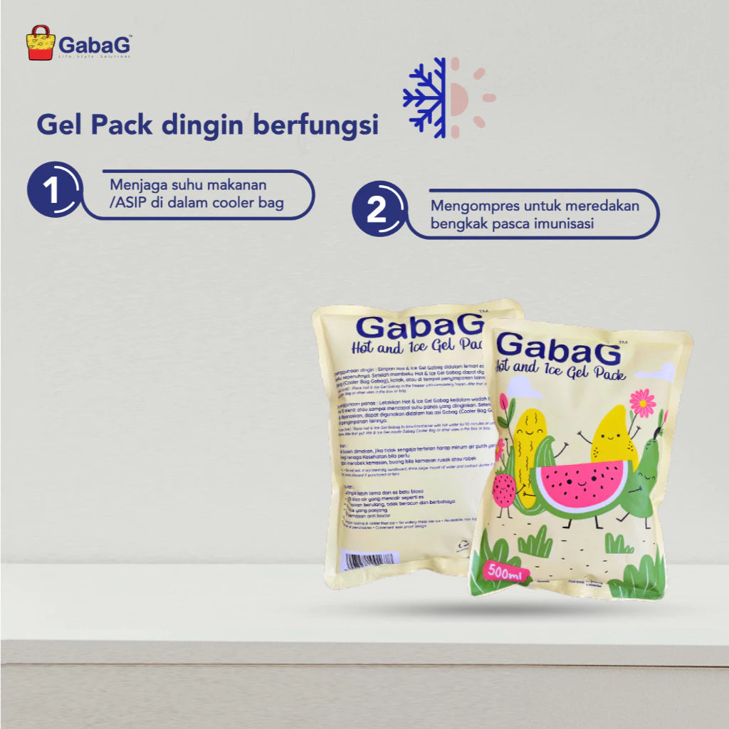 GabaG - Hot/Ice Gel Pack 500 gram Food Fruit | Pendingin Asi