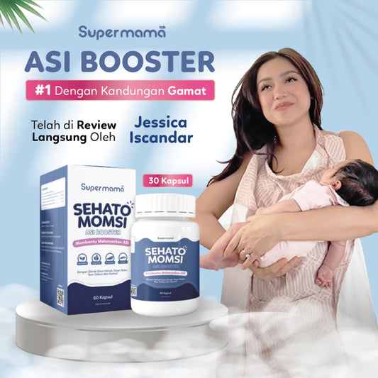 Supermama Lab ASI BOOSTER SEHATO MOMSI 30 Kapsul Pelancar Asi BPOM | Fenugreek Free