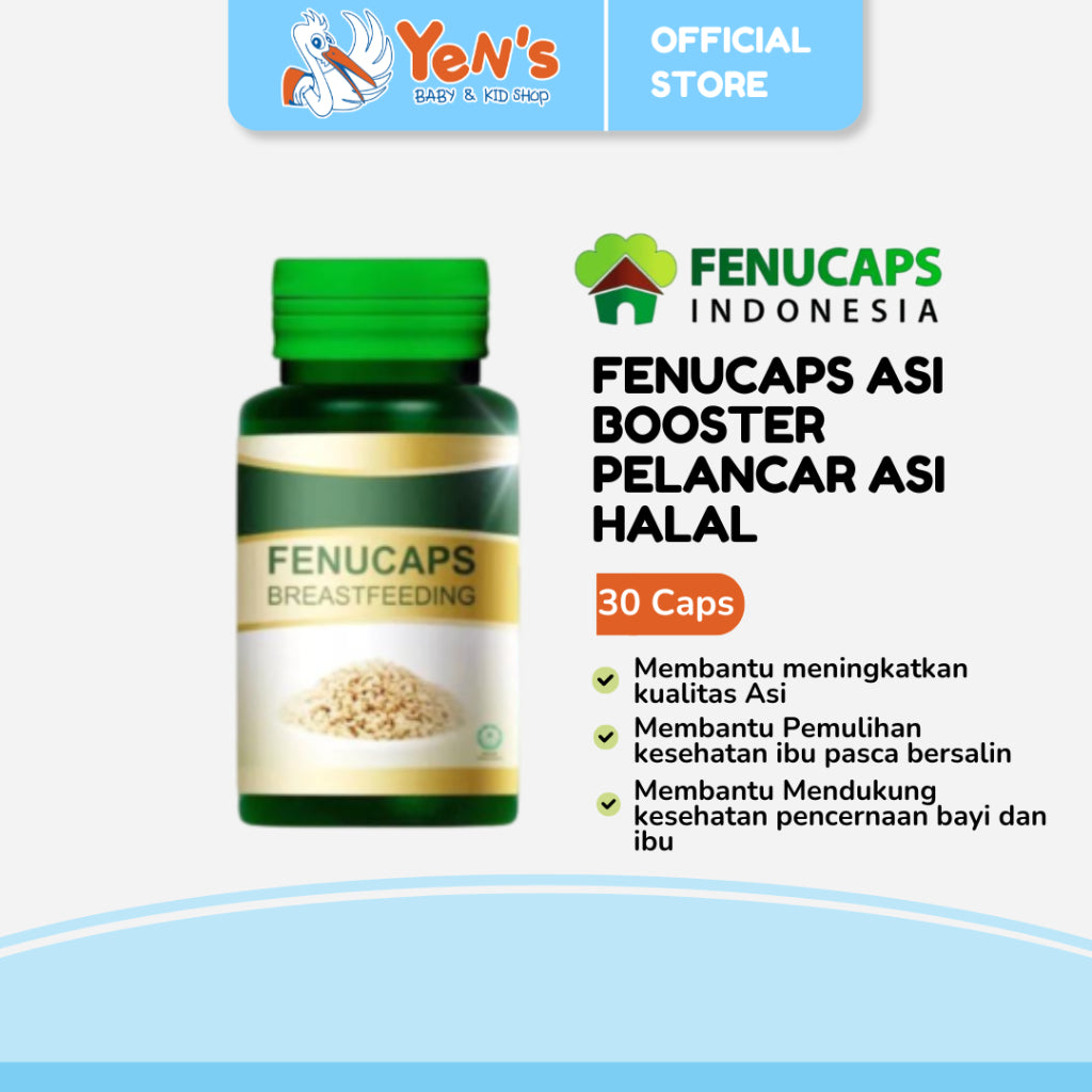 Fenucaps Asi Booster Pelancar Asi [ 30 Kapsul ]  Membantu meningkatkan kualitas Asi