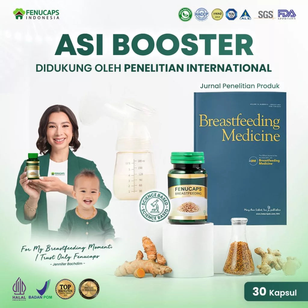Fenucaps Asi Booster Pelancar Asi [ 30 Kapsul ]  Membantu meningkatkan kualitas Asi