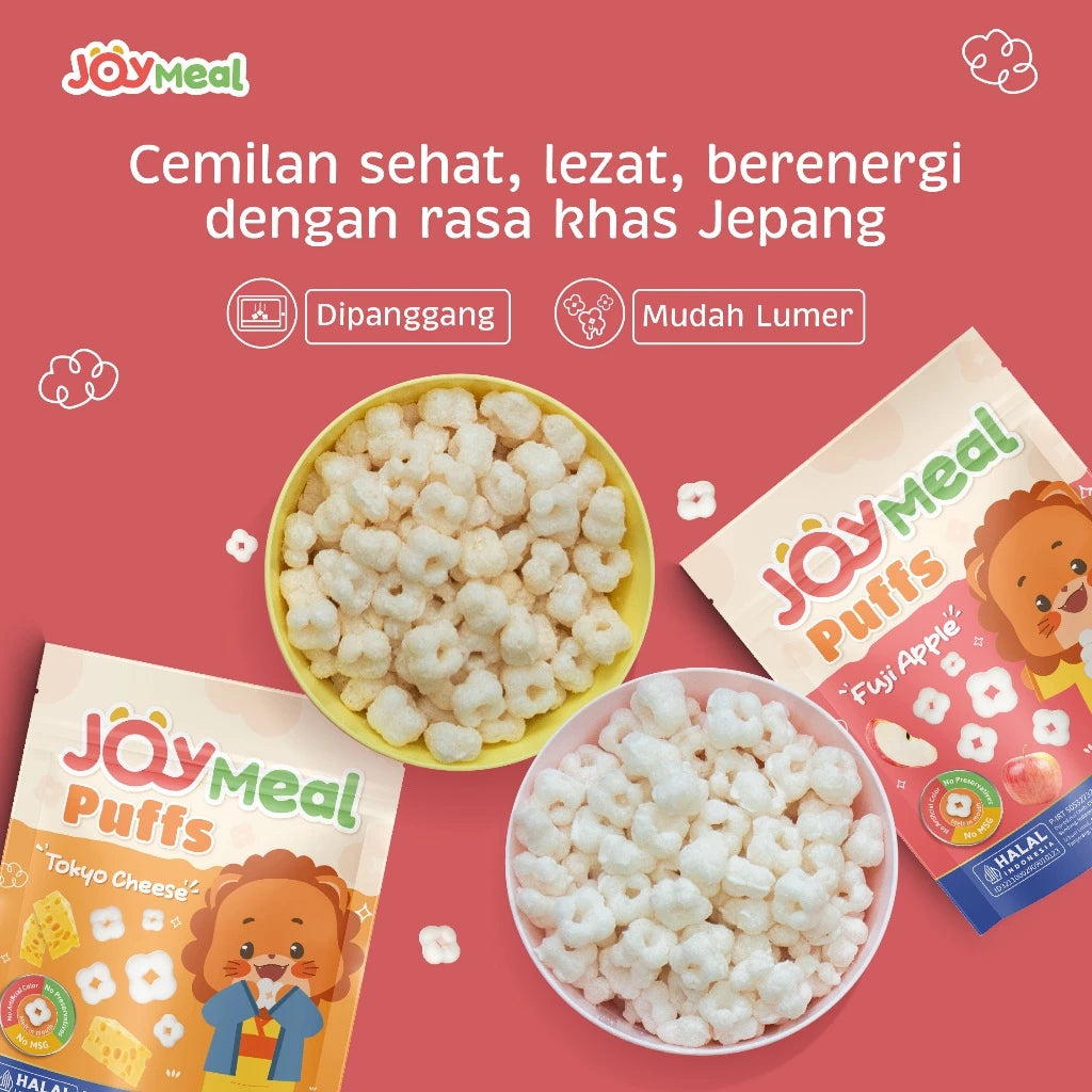 JoyMeal Puffs 25 gr | Cemilan Anak Snack Sehat Berenergi Rasa Khas Jepang Tokyo ( HALAL )