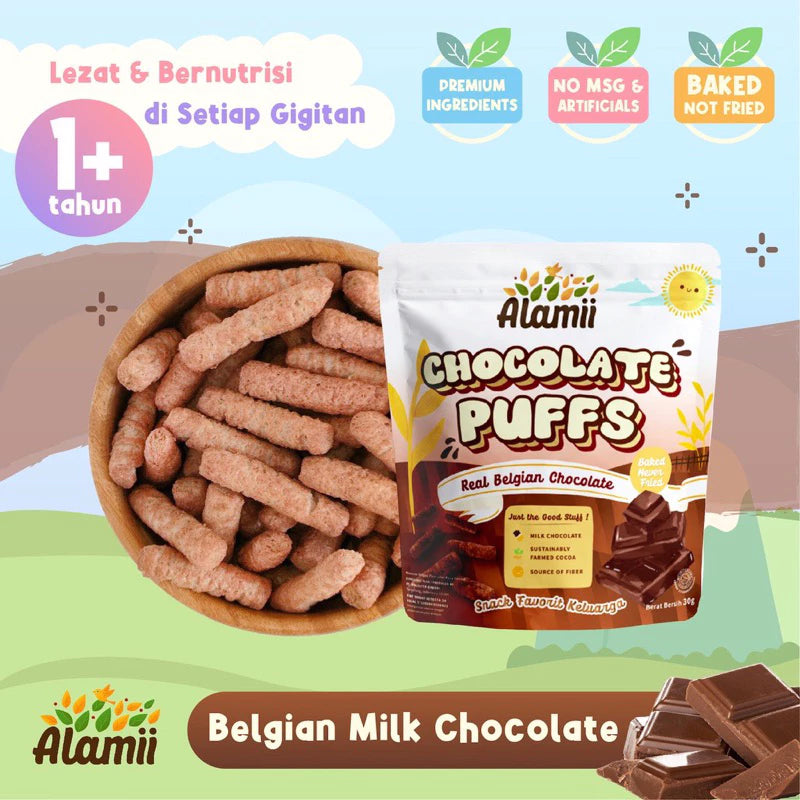 Alamii Puffs - Snack Sehat Bayi & Anak- Gluten Free - Halal Certified