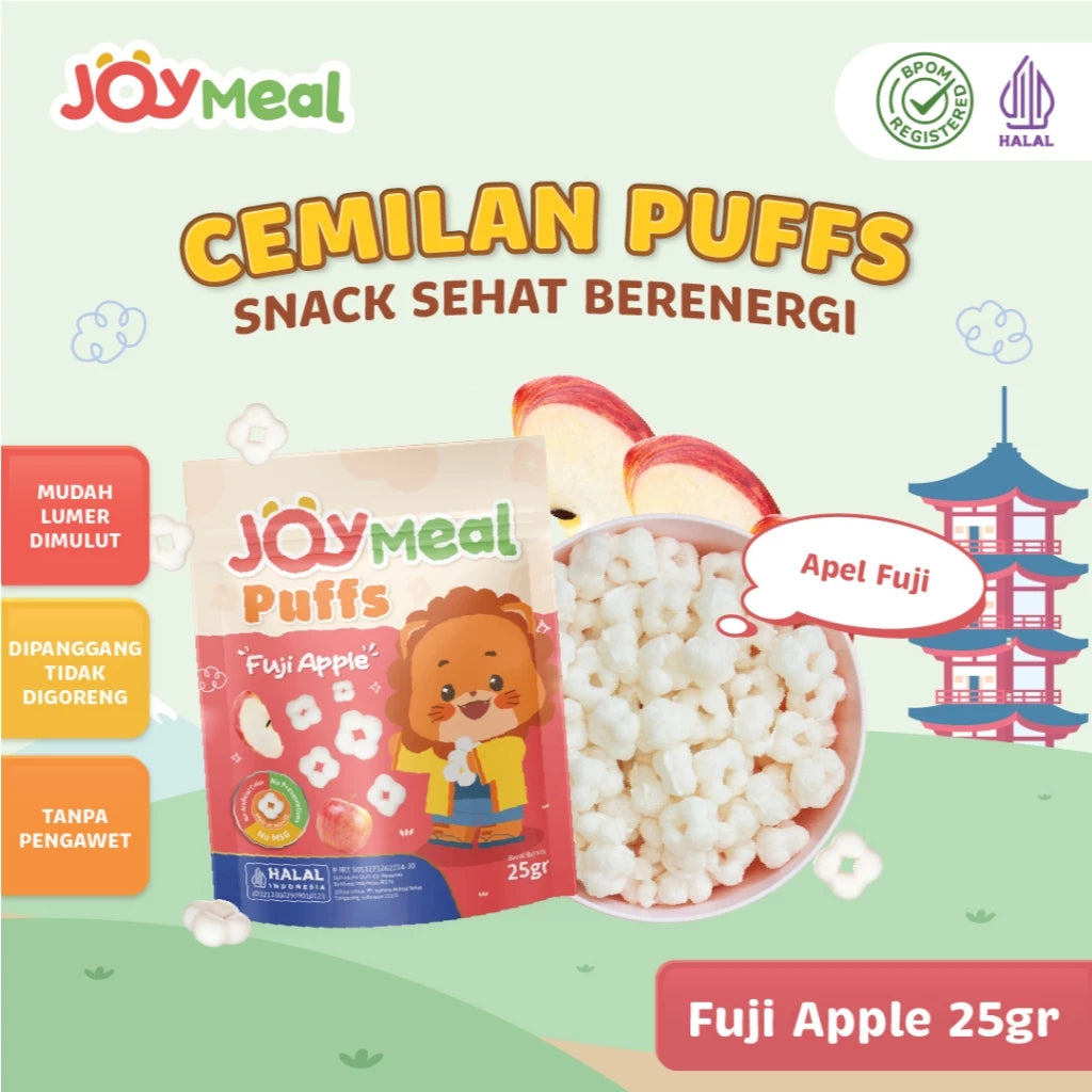 JoyMeal Puffs 25 gr | Cemilan Anak Snack Sehat Berenergi Rasa Khas Jepang Tokyo ( HALAL )