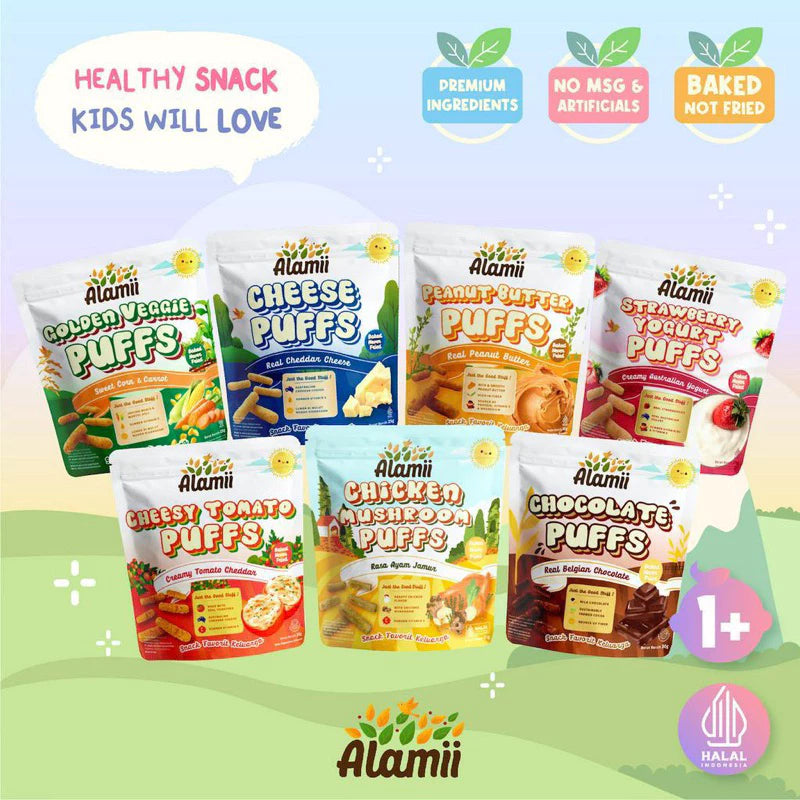 Alamii Puffs - Snack Sehat Bayi & Anak- Gluten Free - Halal Certified