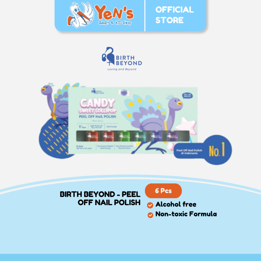 Birth Beyond - Peel Off Nail Polish Candy Sweet Lollipop ( Isi 6 Pcs )