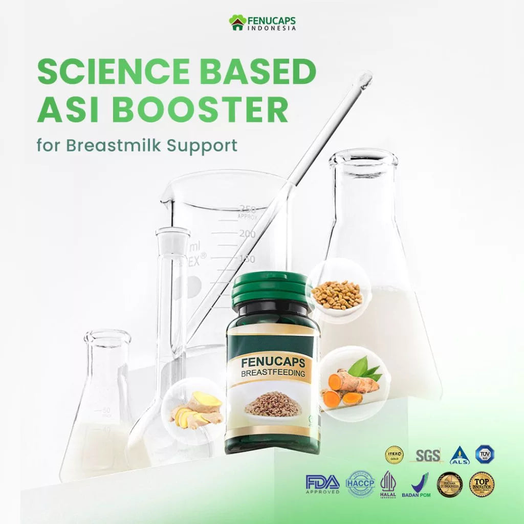 Fenucaps Asi Booster Pelancar Asi [ 30 Kapsul ]  Membantu meningkatkan kualitas Asi
