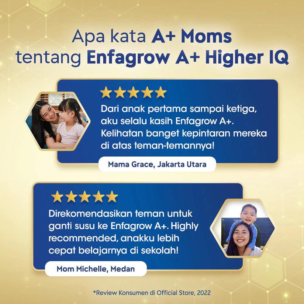 Enfagrow A+ 3 Susu Formula Anak 1 - 3 Tahun Vanila 200 gr Higher DHA 35mg/saji