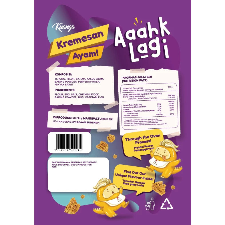 Kuangs Kremesan Ayam Kremesan Ayam Sachet - Snack Anak Keremesan Ayam HALAL