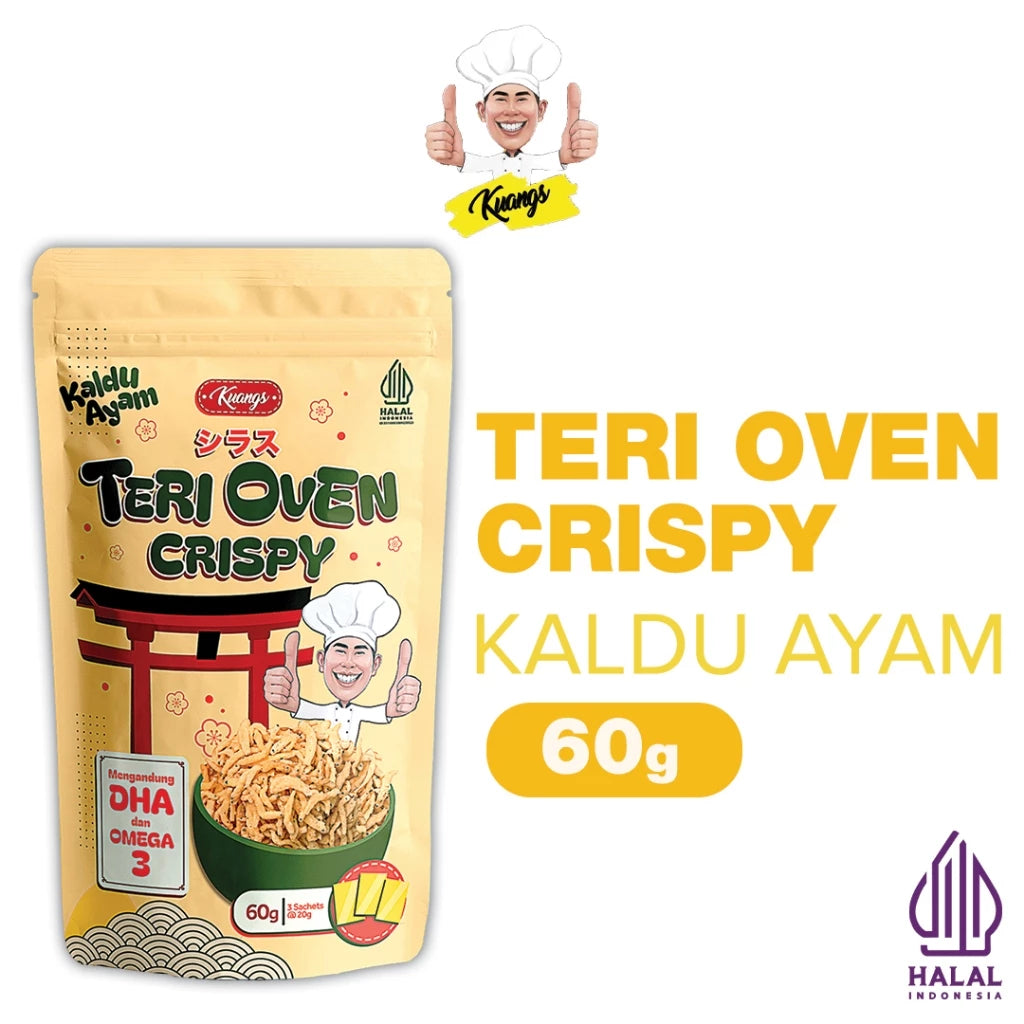 KUANGS Teri Krispi Oven Jepang Rasa Kaldu Original/Ayam - Snack Mpasi Anak Ikan Teri Crispy Shirasu