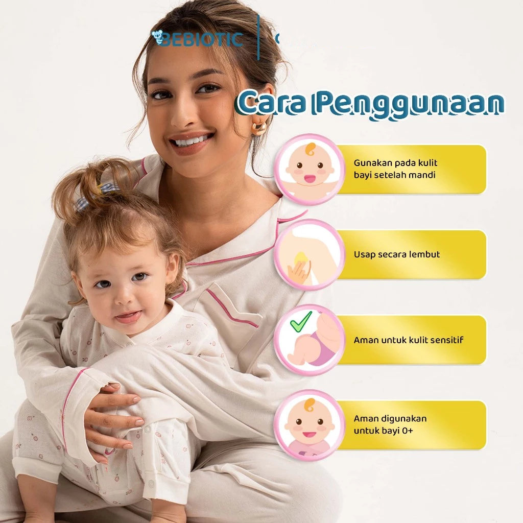 Bebiotic Calm Tummy Rub 45ml - Diformulasikan dengan 8 natural oil