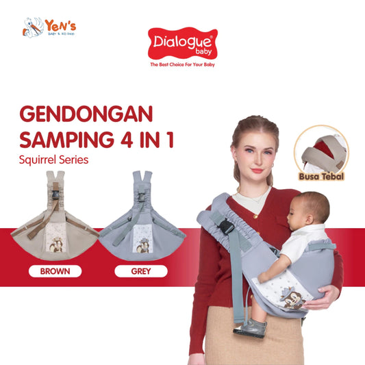 DIALOGUE BABY Gendongan Samping M-Shape 4IN1 Squirrel Series DGG4338 - Gendongan Bayi