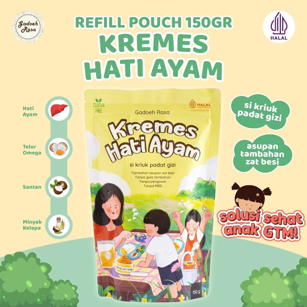 Gadoeh Rasa Kremes Hati Ayam Refill Pouch Tanpa MSG