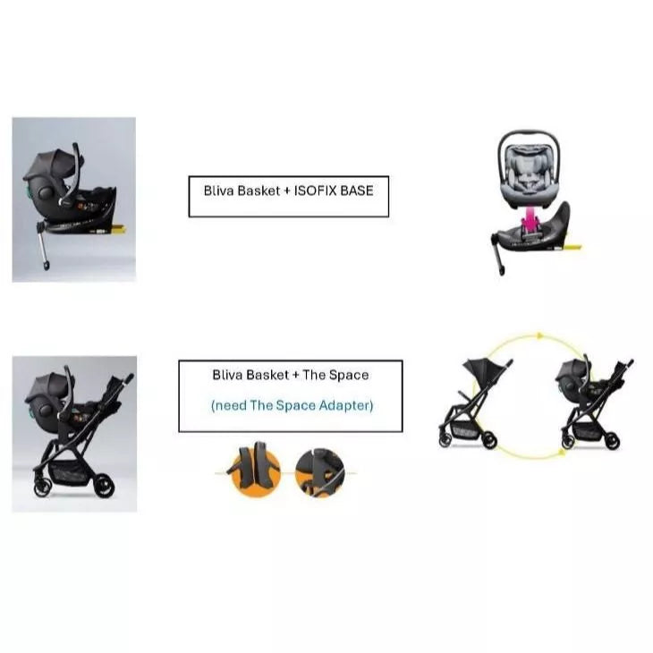 Daiichi Carseat Bliva Infant Marble Black / Ash Grey