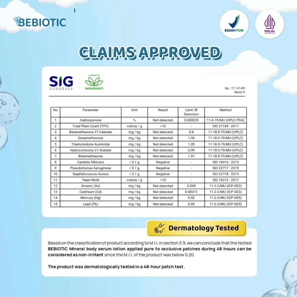 Bebiotic Mineral Body Serum Lotion 100ml - Melembapkan, melembutkan serta menutrisi kulit