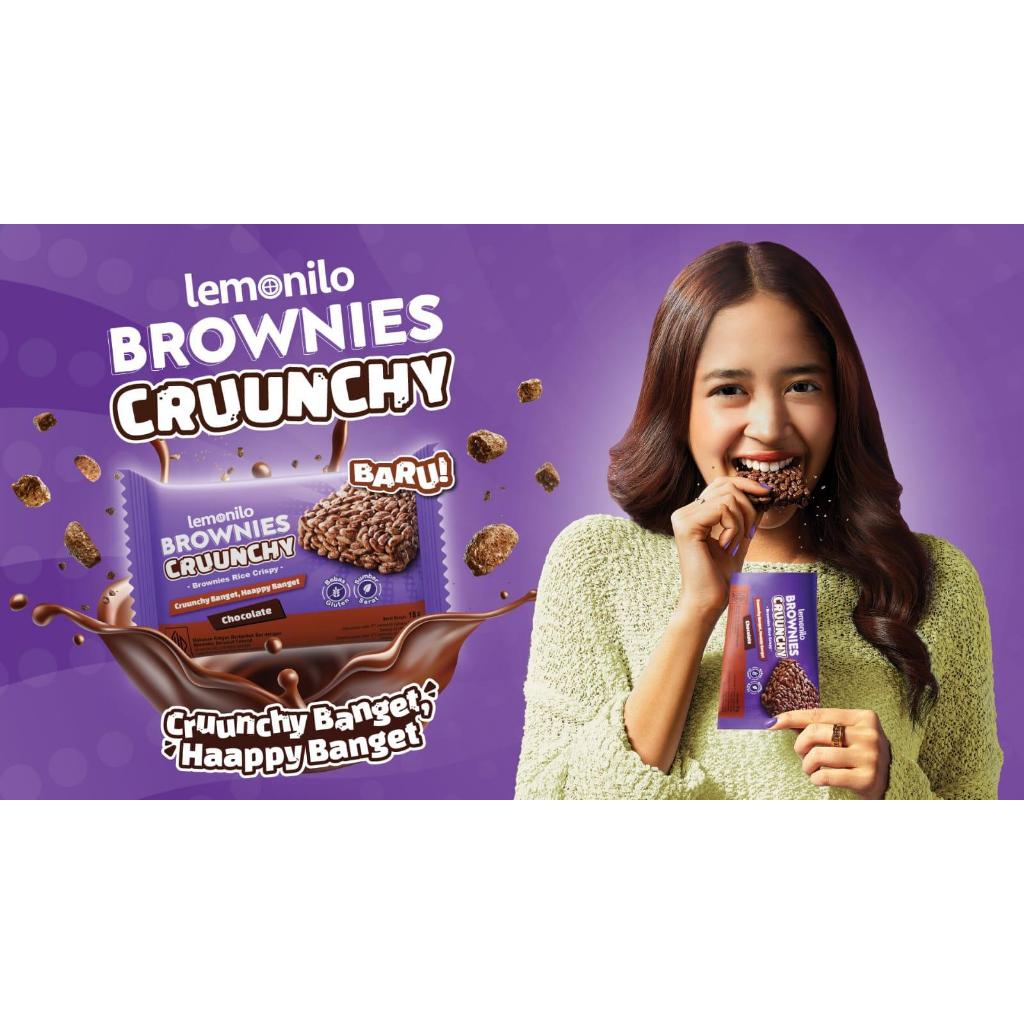 Lemonilo Brownies Cruunchy Milky Chocolate 18g - Bebas Gluten - Sumber Serat