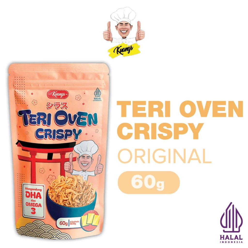 KUANGS Teri Krispi Oven Jepang Rasa Kaldu Original/Ayam - Snack Mpasi Anak Ikan Teri Crispy Shirasu