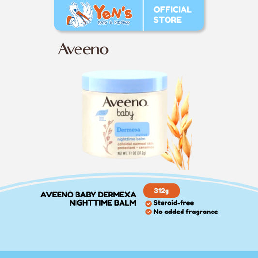Aveeno Baby Dermexa Nighttime Balm 312g / Lotion Malam Pelembap Bayi Kulit Kering & Sensitif 24 Jam