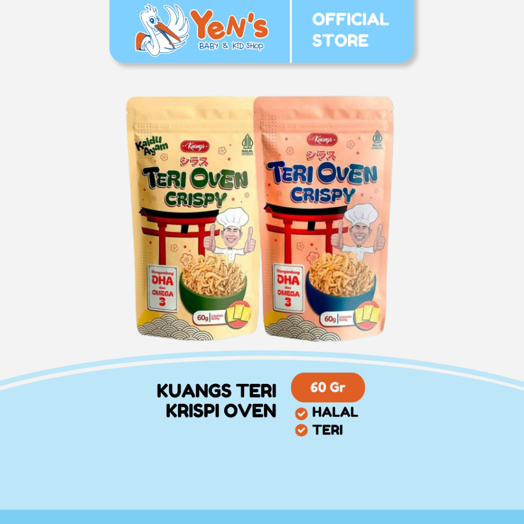 KUANGS Teri Krispi Oven Jepang Rasa Kaldu Original/Ayam - Snack Mpasi Anak Ikan Teri Crispy Shirasu