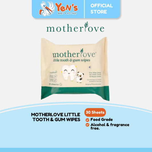 Motherlove Little Tooth & Gum Wipes 30 Sheets -Tisu Basah Pembersih Mulut, Gusi, Gigi & Lidah Bayi