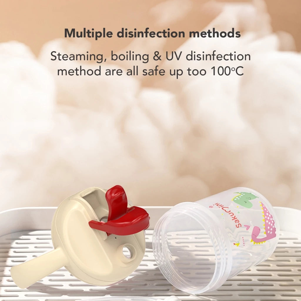 Sakumini 3in1 Gelas Minum Sedotan Anak Training Straw Sippy Cup Anak Bayi 300ml