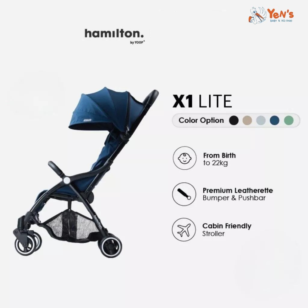 Hamilton X1 Lite Stroller | MagicFold™, Nyaman & Praktis | Kereta Dorong Bayi