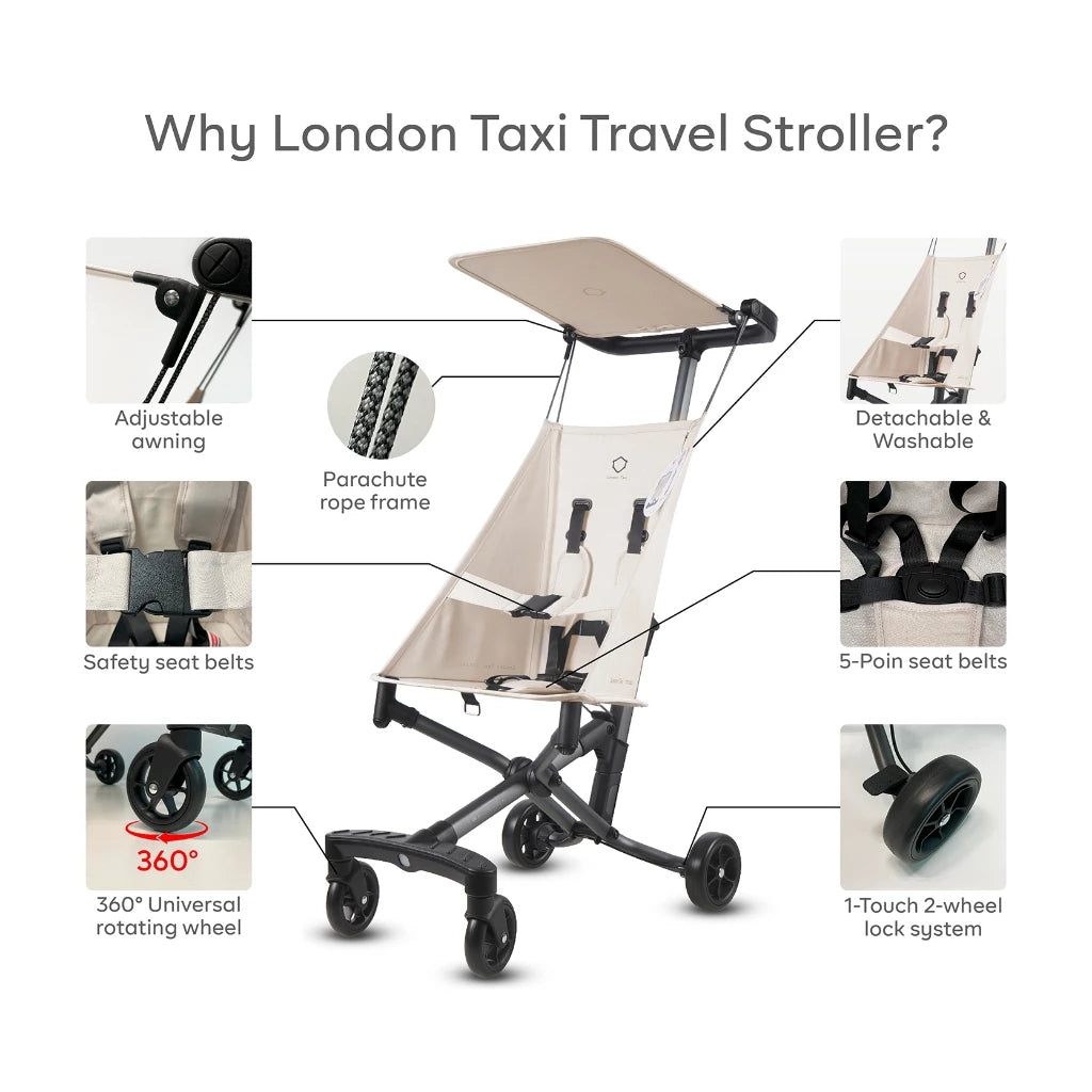 London Taxi Travel Stroller Cabin Size LT TS 2.8  - Kereta Dorong Bayi & Anak Lipat -Folded Stroller