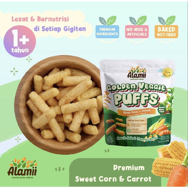 Alamii Puffs Snack 25gr | Cemilan Sehat Bayi & Anak