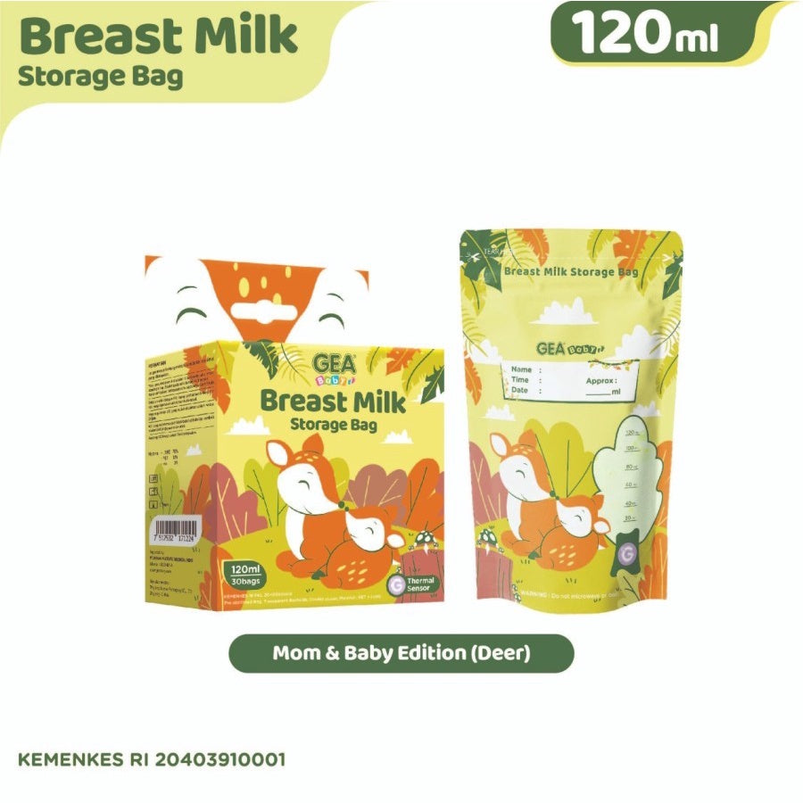 GEABABY Breast Milk Storage Bag 120ml Mom & Baby Edition - kantong asi
