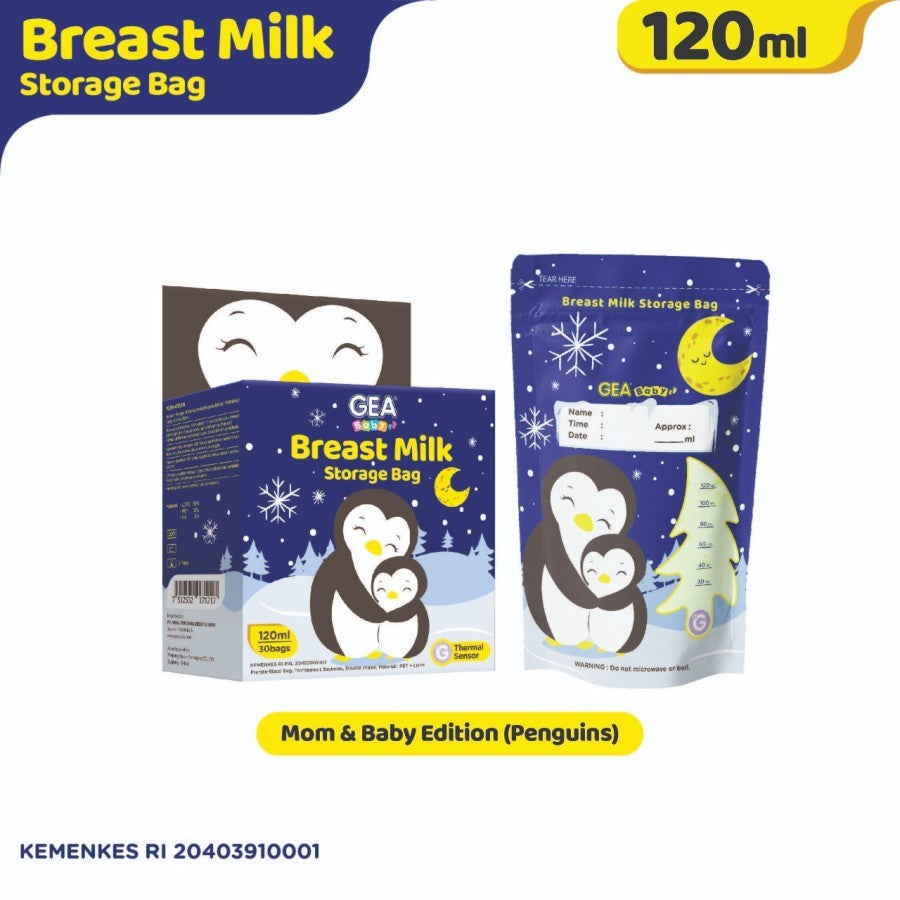 GEABABY Breast Milk Storage Bag 120ml Mom & Baby Edition - kantong asi