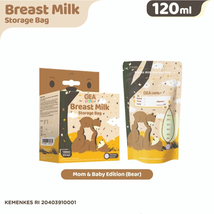 GEABABY Breast Milk Storage Bag 120ml Mom & Baby Edition - kantong asi
