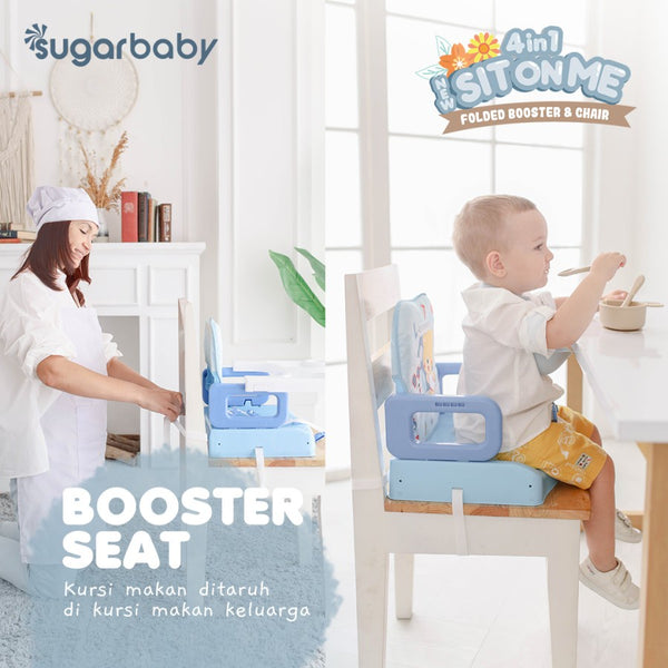SUGARBABY 4in1 SitOnMe Folded Booster Seat & Chair / Kursi Makan Bayi