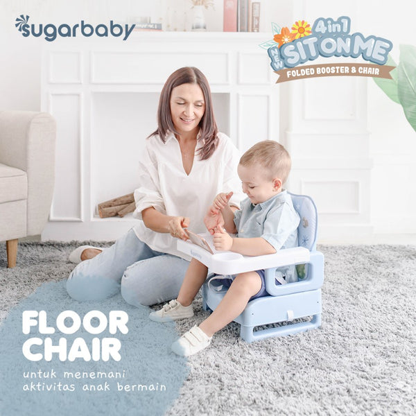 SUGARBABY 4in1 SitOnMe Folded Booster Seat & Chair / Kursi Makan Bayi
