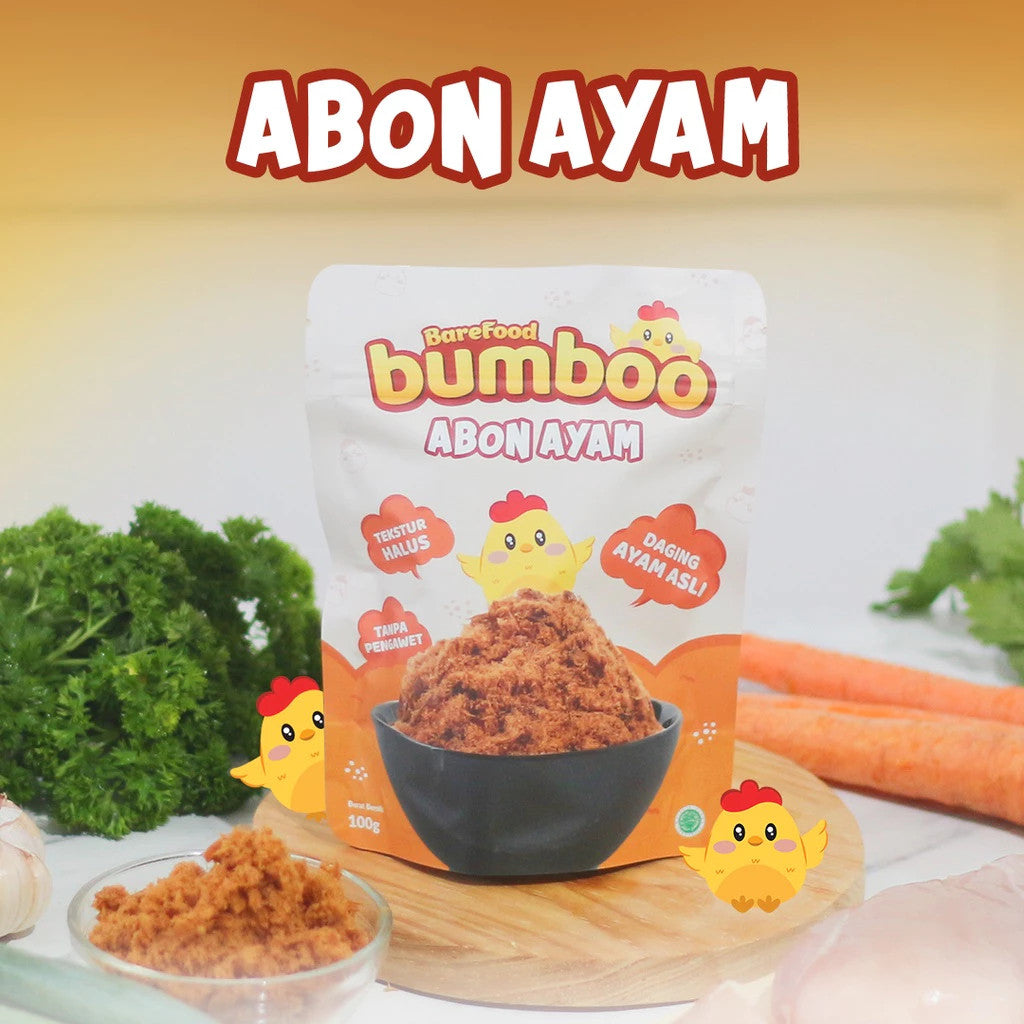 BUMBOO Abon Asli 100gr - Tekstur Lembut MPASI Si Kecil - Sumber Protein - Tanpa MSG - Tanpa Pengawet
