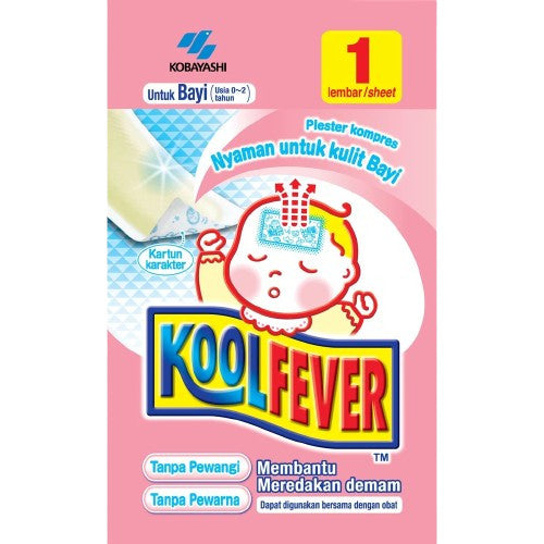 Kobayashi KoolFever | Plester Kompres Demam untuk Anak-anak & Bayi - 1 Lembar