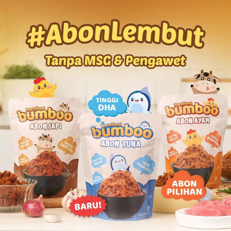 BUMBOO Abon Asli 100gr - Tekstur Lembut MPASI Si Kecil - Sumber Protein - Tanpa MSG - Tanpa Pengawet