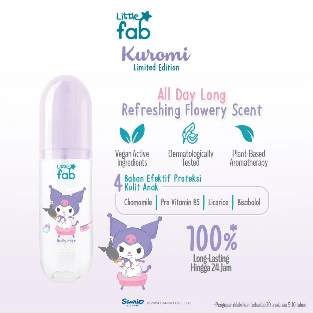 Little Fab Kids - Body Mist 100ML / Limited Edition Kuromi & Cinnamoroll