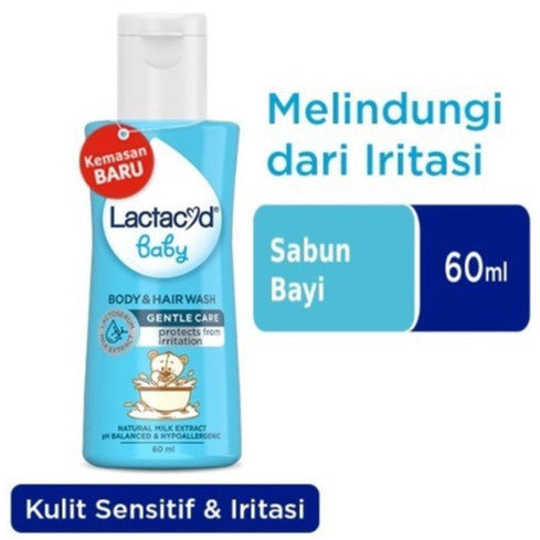 Lactacyd Baby Gentle Care 2in1 Body Wash and Hair Shampoo 60mL