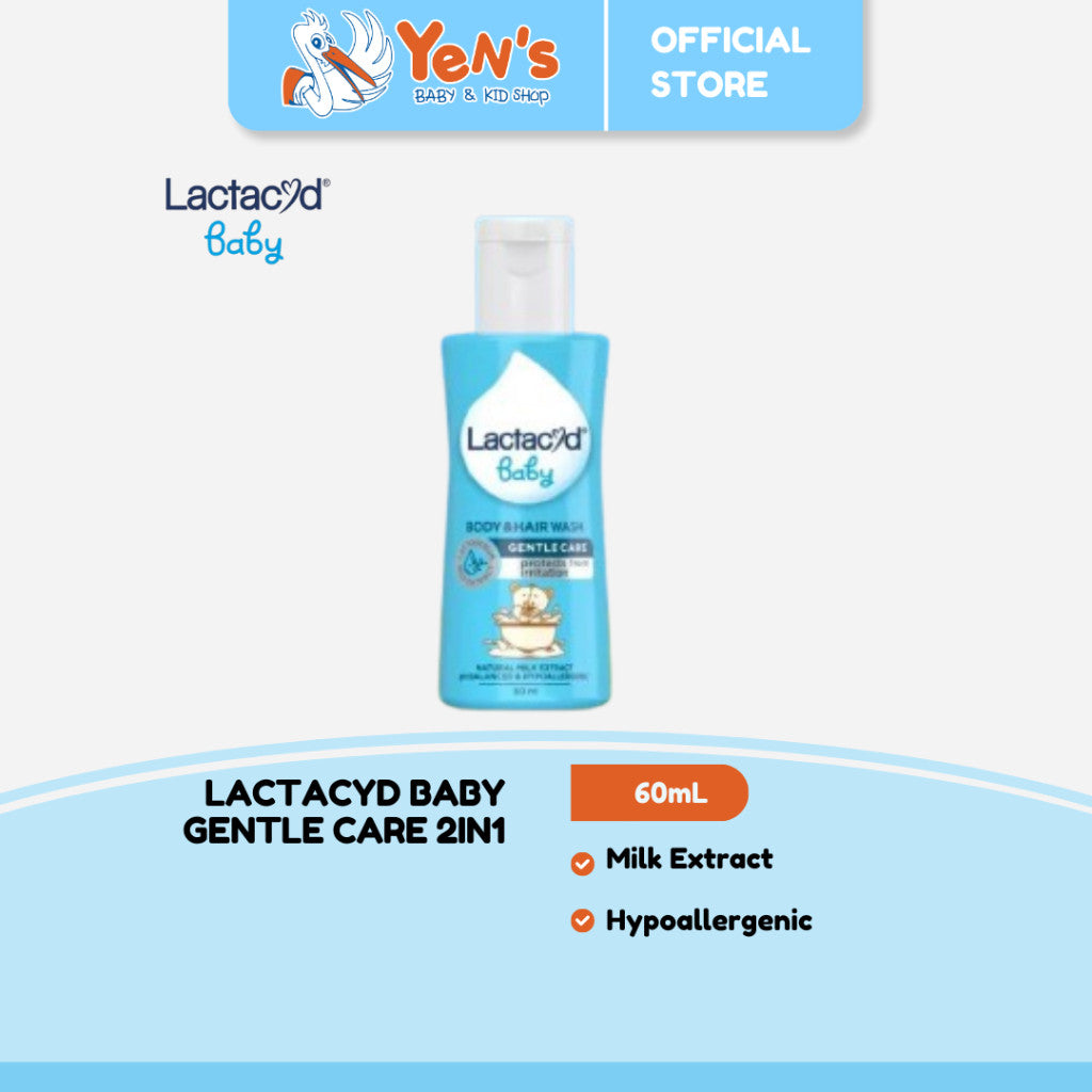 Lactacyd Baby Gentle Care 2in1 Body Wash and Hair Shampoo 60mL