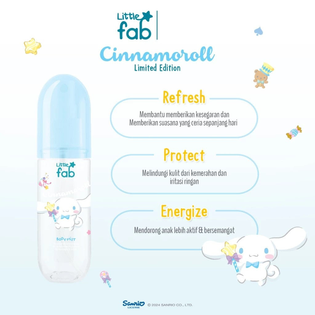 Little Fab Kids - Body Mist 100ML / Limited Edition Kuromi & Cinnamoroll