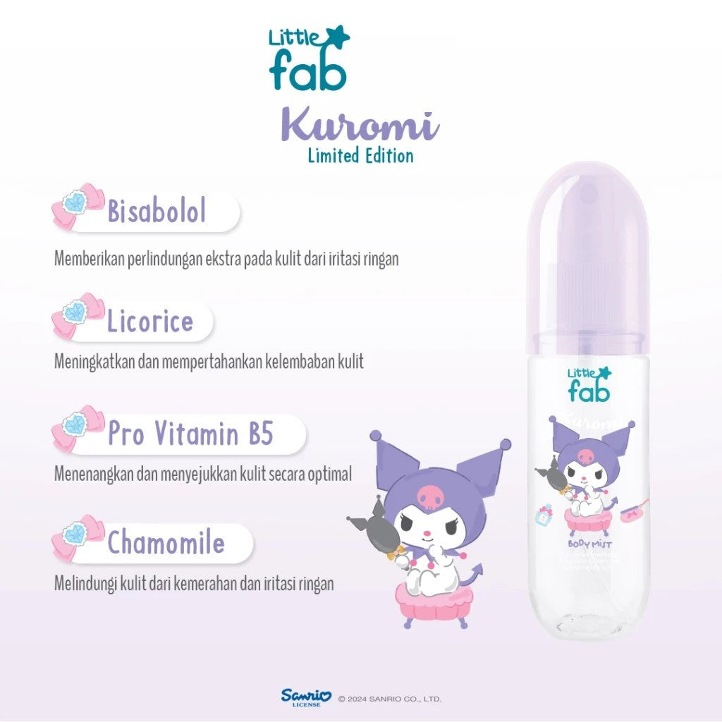 Little Fab Kids - Body Mist 100ML / Limited Edition Kuromi & Cinnamoroll