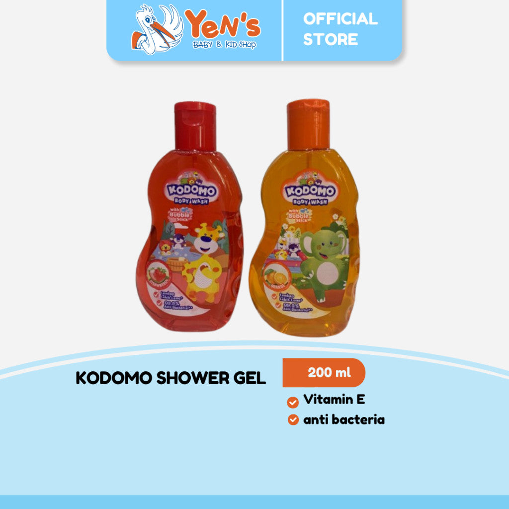 Kodomo Shower Gel Strawberry / Orange Botol 200 ml - Body wash baby