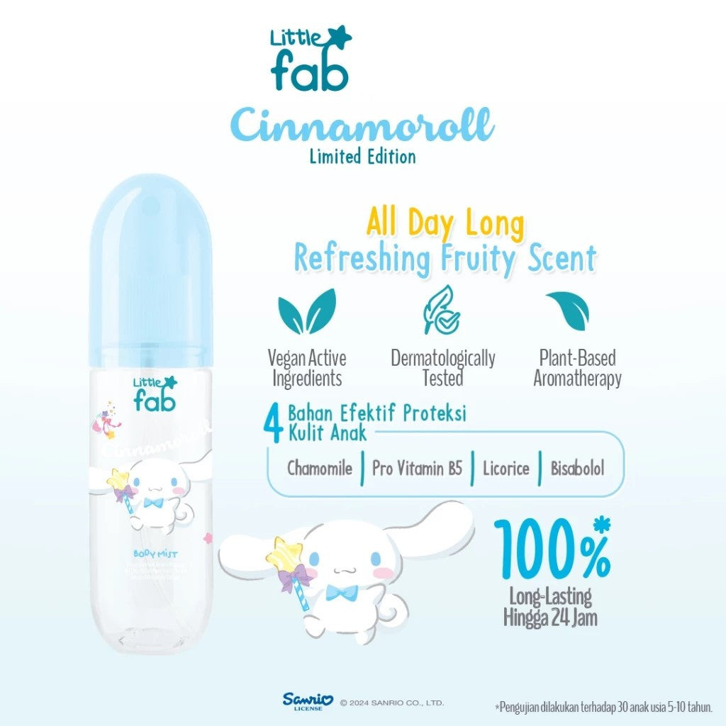 Little Fab Kids - Body Mist 100ML / Limited Edition Kuromi & Cinnamoroll