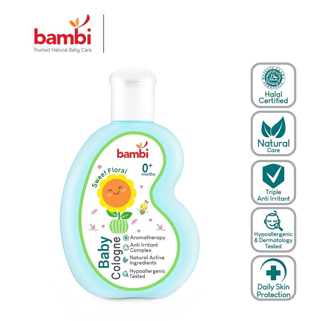 Bambi Baby Cologne 100ml - Parfum Bayi Kulit Normal - Sensitif